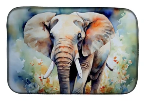 Elephant Dish Drying Mat Absorbent Dish Drying Mat Pad for Kitchen Counter Dish Drainer Mat for Countertop, 14 x 21", Multicolor Elephant Dish Drying Mat Absorbent Dish Drying Mat Pad for Kitchen Counter Dish Drainer Mat for Countertop, 14 x 21", Multicolor