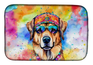 Hippie Dawg Dish Drying Mat Absorbent Dish Drying Mat Pad for Kitchen Counter Dish Drainer Mat for Countertop, 14 x 21", Multico Hippie Dawg Dish Drying Mat Absorbent Dish Drying Mat Pad for Kitchen Counter Dish Drainer Mat for Countertop, 14 x 21", Multico