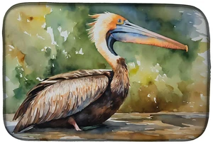Pelican Dish Drying Mat Absorbent Dish Drying Mat Pad for Kitchen Counter Dish Drainer Mat for Countertop, 14 x 21", Multicolor