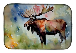Moose Dish Drying Mat Absorbent Dish Drying Mat Pad for Kitchen Counter Dish Drainer Mat for Countertop, 14 x 21", Multicolor Moose Dish Drying Mat Absorbent Dish Drying Mat Pad for Kitchen Counter Dish Drainer Mat for Countertop, 14 x 21", Multicolor
