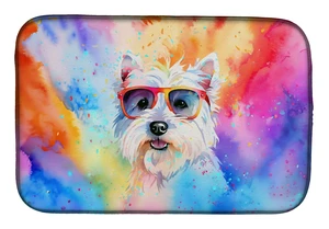 Westie Hippie Dawg Dish Drying Mat Absorbent Dish Drying Mat Pad for Kitchen Counter Dish Drainer Mat for Countertop, 14 x 21", Westie Hippie Dawg Dish Drying Mat Absorbent Dish Drying Mat Pad for Kitchen Counter Dish Drainer Mat for Countertop, 14 x 21",