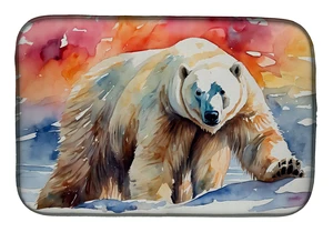 Polar Bear Dish Drying Mat Absorbent Dish Drying Mat Pad for Kitchen Counter Dish Drainer Mat for Countertop, 14 x 21", Multicol Polar Bear Dish Drying Mat Absorbent Dish Drying Mat Pad for Kitchen Counter Dish Drainer Mat for Countertop, 14 x 21", Multicol