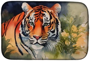Tiger Dish Drying Mat Absorbent Dish Drying Mat Pad for Kitchen Counter Dish Drainer Mat for Countertop, 14 x 21", Multicolor Tiger Dish Drying Mat Absorbent Dish Drying Mat Pad for Kitchen Counter Dish Drainer Mat for Countertop, 14 x 21", Multicolor