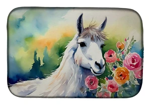 Llama Dish Drying Mat Absorbent Dish Drying Mat Pad for Kitchen Counter Dish Drainer Mat for Countertop, 14 x 21", Multicolor Llama Dish Drying Mat Absorbent Dish Drying Mat Pad for Kitchen Counter Dish Drainer Mat for Countertop, 14 x 21", Multicolor