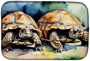 Turtles Tortoises Dish Drying Mat Absorbent Dish Drying Mat Pad for Kitchen Counter Dish Drainer Mat for Countertop, 14 x 21", M Turtles Tortoises Dish Drying Mat Absorbent Dish Drying Mat Pad for Kitchen Counter Dish Drainer Mat for Countertop, 14 x 21", M