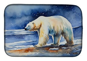 Polar Bear Dish Drying Mat Absorbent Dish Drying Mat Pad for Kitchen Counter Dish Drainer Mat for Countertop, 14 x 21", Multicol Polar Bear Dish Drying Mat Absorbent Dish Drying Mat Pad for Kitchen Counter Dish Drainer Mat for Countertop, 14 x 21", Multicol