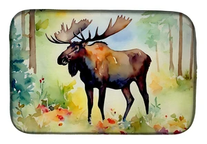 Moose Dish Drying Mat Absorbent Dish Drying Mat Pad for Kitchen Counter Dish Drainer Mat for Countertop, 14 x 21", Multicolor Moose Dish Drying Mat Absorbent Dish Drying Mat Pad for Kitchen Counter Dish Drainer Mat for Countertop, 14 x 21", Multicolor