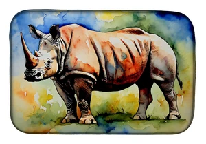 Rhinoceros Dish Drying Mat Absorbent Dish Drying Mat Pad for Kitchen Counter Dish Drainer Mat for Countertop, 14 x 21", Multicol