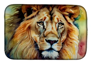 Lion Dish Drying Mat Absorbent Dish Drying Mat Pad for Kitchen Counter Dish Drainer Mat for Countertop, 14 x 21", Multicolor