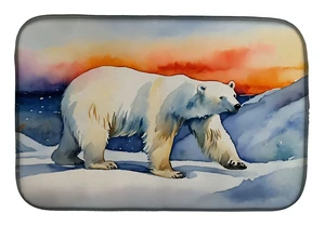 Polar Bear Dish Drying Mat Absorbent Dish Drying Mat Pad for Kitchen Counter Dish Drainer Mat for Countertop, 14 x 21", Multicol Polar Bear Dish Drying Mat Absorbent Dish Drying Mat Pad for Kitchen Counter Dish Drainer Mat for Countertop, 14 x 21", Multicol