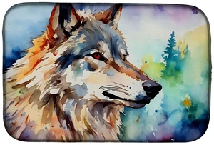 Wolves Wolf Dish Drying Mat Absorbent Dish Drying Mat Pad for Kitchen Counter Dish Drainer Mat for Countertop, 14 x 21", Multico Wolves Wolf Dish Drying Mat Absorbent Dish Drying Mat Pad for Kitchen Counter Dish Drainer Mat for Countertop, 14 x 21", Multico