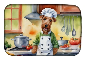 Irish Terrier The Chef Dish Drying Mat Absorbent Dish Drying Mat Pad for Kitchen Counter Dish Drainer Mat for Countertop, 14 x 2 Irish Terrier The Chef Dish Drying Mat Absorbent Dish Drying Mat Pad for Kitchen Counter Dish Drainer Mat for Countertop, 14 x 2