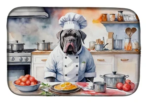 Neapolitan Mastiff The Chef Dish Drying Mat Absorbent Dish Drying Mat Pad for Kitchen Counter Dish Drainer Mat for Countertop, 1 Neapolitan Mastiff The Chef Dish Drying Mat Absorbent Dish Drying Mat Pad for Kitchen Counter Dish Drainer Mat for Countertop, 1