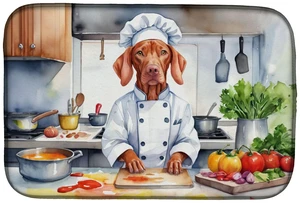 Vizsla The Chef Dish Drying Mat Absorbent Dish Drying Mat Pad for Kitchen Counter Dish Drainer Mat for Countertop, 14 x 21", Mul Vizsla The Chef Dish Drying Mat Absorbent Dish Drying Mat Pad for Kitchen Counter Dish Drainer Mat for Countertop, 14 x 21", Mul