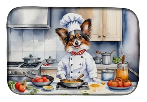 Papillon The Chef Dish Drying Mat Absorbent Dish Drying Mat Pad for Kitchen Counter Dish Drainer Mat for Countertop, 14 x 21", M Papillon The Chef Dish Drying Mat Absorbent Dish Drying Mat Pad for Kitchen Counter Dish Drainer Mat for Countertop, 14 x 21", M