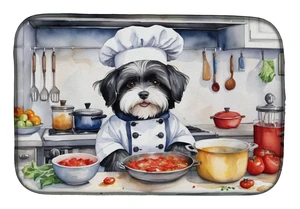Havanese The Chef Dish Drying Mat Absorbent Dish Drying Mat Pad for Kitchen Counter Dish Drainer Mat for Countertop, 14 x 21", M Havanese The Chef Dish Drying Mat Absorbent Dish Drying Mat Pad for Kitchen Counter Dish Drainer Mat for Countertop, 14 x 21", M