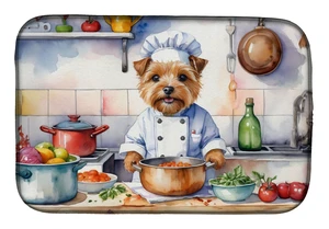 Norfolk Terrier The Chef Dish Drying Mat Absorbent Dish Drying Mat Pad for Kitchen Counter Dish Drainer Mat for Countertop, 14 x Norfolk Terrier The Chef Dish Drying Mat Absorbent Dish Drying Mat Pad for Kitchen Counter Dish Drainer Mat for Countertop, 14 x