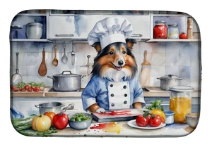 Sheltie The Chef Dish Drying Mat Absorbent Dish Drying Mat Pad for Kitchen Counter Dish Drainer Mat for Countertop, 14 x 21", Mu