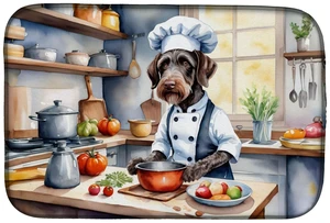 German Wirehaired Pointer The Chef Dish Drying Mat Absorbent Dish Drying Mat Pad for Kitchen Counter Dish Drainer Mat for Counte German Wirehaired Pointer The Chef Dish Drying Mat Absorbent Dish Drying Mat Pad for Kitchen Counter Dish Drainer Mat for Counte