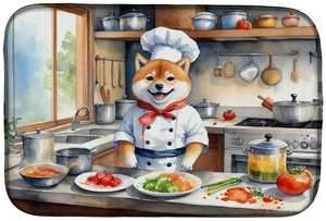 Shiba Inu The Chef Dish Drying Mat Absorbent Dish Drying Mat Pad for Kitchen Counter Dish Drainer Mat for Countertop, 14 x 21", Shiba Inu The Chef Dish Drying Mat Absorbent Dish Drying Mat Pad for Kitchen Counter Dish Drainer Mat for Countertop, 14 x 21",