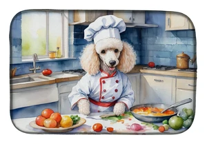 White Poodle The Chef Dish Drying Mat Absorbent Dish Drying Mat Pad for Kitchen Counter Dish Drainer Mat for Countertop, 14 x 21 White Poodle The Chef Dish Drying Mat Absorbent Dish Drying Mat Pad for Kitchen Counter Dish Drainer Mat for Countertop, 14 x 21
