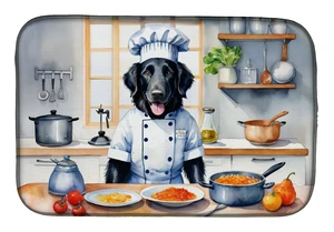 FlatCoated Retriever The Chef Dish Drying Mat Absorbent Dish Drying Mat Pad for Kitchen Counter Dish Drainer Mat for Countertop