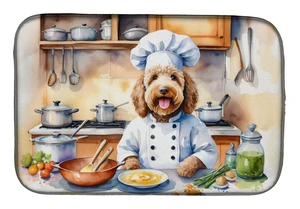 Labradoodle The Chef Dish Drying Mat Absorbent Dish Drying Mat Pad for Kitchen Counter Dish Drainer Mat for Countertop, 14 x 21"