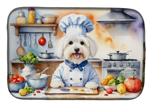 Coton de Tulear The Chef Dish Drying Mat Absorbent Dish Drying Mat Pad for Kitchen Counter Dish Drainer Mat for Countertop, 14 x Coton de Tulear The Chef Dish Drying Mat Absorbent Dish Drying Mat Pad for Kitchen Counter Dish Drainer Mat for Countertop, 14 x