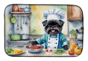 Affenpinscher The Chef Dish Drying Mat Absorbent Dish Drying Mat Pad for Kitchen Counter Dish Drainer Mat for Countertop, 14 x 2 Affenpinscher The Chef Dish Drying Mat Absorbent Dish Drying Mat Pad for Kitchen Counter Dish Drainer Mat for Countertop, 14 x 2
