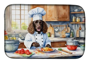 American Water Spaniel The Chef Dish Drying Mat Absorbent Dish Drying Mat Pad for Kitchen Counter Dish Drainer Mat for Counterto American Water Spaniel The Chef Dish Drying Mat Absorbent Dish Drying Mat Pad for Kitchen Counter Dish Drainer Mat for Counterto