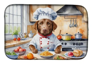 Chesapeake Bay Retriever The Chef Dish Drying Mat Absorbent Dish Drying Mat Pad for Kitchen Counter Dish Drainer Mat for Counter Chesapeake Bay Retriever The Chef Dish Drying Mat Absorbent Dish Drying Mat Pad for Kitchen Counter Dish Drainer Mat for Counter