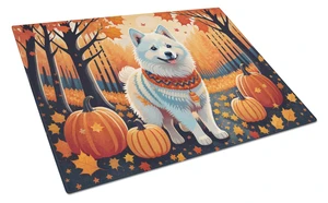 NEW American Eskimo Fall Glass Cutting Board Decorative Tempered Glass Kitchen Cutting and Serving Board Large Size Chopping Boa NEW American Eskimo Fall Glass Cutting Board Decorative Tempered Glass Kitchen Cutting and Serving Board Large Size Chopping Boa