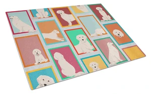 NEW Lots of Cream Golden Retriever Glass Cutting Board Decorative Tempered Glass Kitchen Cutting and Serving Board Large Size Ch