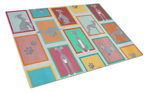 NEW Lots of Italian Greyhound Glass Cutting Board Decorative Tempered Glass Kitchen Cutting and Serving Board Large Size Choppin NEW Lots of Italian Greyhound Glass Cutting Board Decorative Tempered Glass Kitchen Cutting and Serving Board Large Size Choppin