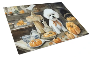 NEW Bichon Frise Fall Kitchen Pumpkins Glass Cutting Board Decorative Tempered Glass Kitchen Cutting and Serving Board Large Siz NEW Bichon Frise Fall Kitchen Pumpkins Glass Cutting Board Decorative Tempered Glass Kitchen Cutting and Serving Board Large Siz