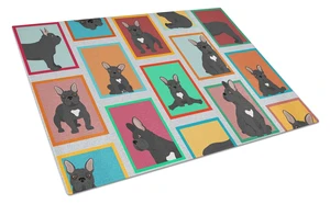 NEW Lots of Black French Bulldog Glass Cutting Board Decorative Tempered Glass Kitchen Cutting and Serving Board Large Size Chop NEW Lots of Black French Bulldog Glass Cutting Board Decorative Tempered Glass Kitchen Cutting and Serving Board Large Size Chop