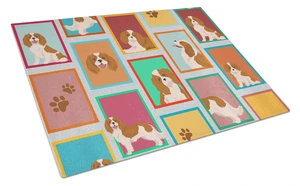 NEW Lots of Blenheim Cavalier Spaniel Glass Cutting Board Decorative Tempered Glass Kitchen Cutting and Serving Board Large Size NEW Lots of Blenheim Cavalier Spaniel Glass Cutting Board Decorative Tempered Glass Kitchen Cutting and Serving Board Large Size