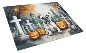 NEW Boxer Spooky Halloween Glass Cutting Board Decorative Tempered Glass Kitchen Cutting and Serving Board Large Size Chopping B NEW Boxer Spooky Halloween Glass Cutting Board Decorative Tempered Glass Kitchen Cutting and Serving Board Large Size Chopping B