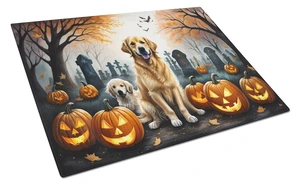 NEW Golden Retriever Spooky Halloween Glass Cutting Board Decorative Tempered Glass Kitchen Cutting and Serving Board Large Size