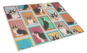 NEW Lots of Tricolor Cardigan Corgi Glass Cutting Board Decorative Tempered Glass Kitchen Cutting and Serving Board Large Size C NEW Lots of Tricolor Cardigan Corgi Glass Cutting Board Decorative Tempered Glass Kitchen Cutting and Serving Board Large Size C