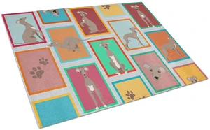 NEW Lots of Fawn Italian Greyhound Glass Cutting Board Decorative Tempered Glass Kitchen Cutting and Serving Board Large Size Ch NEW Lots of Fawn Italian Greyhound Glass Cutting Board Decorative Tempered Glass Kitchen Cutting and Serving Board Large Size Ch