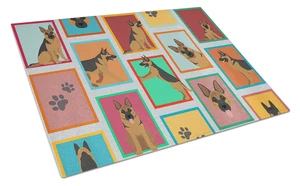 NEW Lots of German Shepherd Glass Cutting Board Decorative Tempered Glass Kitchen Cutting and Serving Board Large Size Chopping