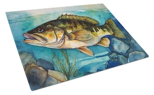 NEW Smallmouth Bass Glass Cutting Board Decorative Tempered Glass Kitchen Cutting and Serving Board Large Size Chopping Board NEW Smallmouth Bass Glass Cutting Board Decorative Tempered Glass Kitchen Cutting and Serving Board Large Size Chopping Board
