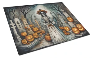 NEW La Catrina Skeleton Spooky Halloween Glass Cutting Board Decorative Tempered Glass Kitchen Cutting and Serving Board Large S