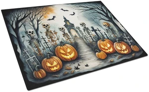 NEW Skeleton Spooky Halloween Glass Cutting Board Decorative Tempered Glass Kitchen Cutting and Serving Board Large Size Choppin