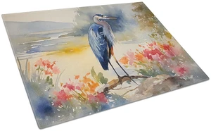 NEW Blue Heron Glass Cutting Board Decorative Tempered Glass Kitchen Cutting and Serving Board Large Size Chopping Board NEW Blue Heron Glass Cutting Board Decorative Tempered Glass Kitchen Cutting and Serving Board Large Size Chopping Board