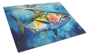 NEW Yellowfin Tuna Glass Cutting Board Decorative Tempered Glass Kitchen Cutting and Serving Board Large Size Chopping Board NEW Yellowfin Tuna Glass Cutting Board Decorative Tempered Glass Kitchen Cutting and Serving Board Large Size Chopping Board