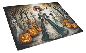 NEW La Catrina Skeleton Spooky Halloween Glass Cutting Board Decorative Tempered Glass Kitchen Cutting and Serving Board Large S