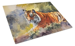 NEW Bengal Tiger Glass Cutting Board Decorative Tempered Glass Kitchen Cutting and Serving Board Large Size Chopping Board NEW Bengal Tiger Glass Cutting Board Decorative Tempered Glass Kitchen Cutting and Serving Board Large Size Chopping Board