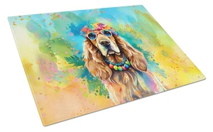 NEW Cocker Spaniel Hippie Dawg Glass Cutting Board Decorative Tempered Glass Kitchen Cutting and Serving Board Large Size Choppi NEW Cocker Spaniel Hippie Dawg Glass Cutting Board Decorative Tempered Glass Kitchen Cutting and Serving Board Large Size Choppi